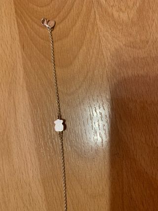 Pulsera Tous Oso Dorado y rosa.