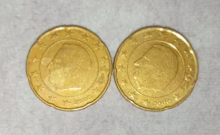 2 Monedas del 2000 de 0,20€