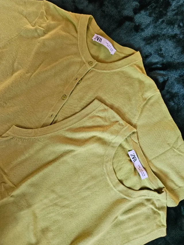 Cardigan e Maglietta Zara Verde