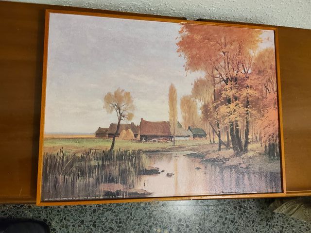 Cuadro paisaje rústico