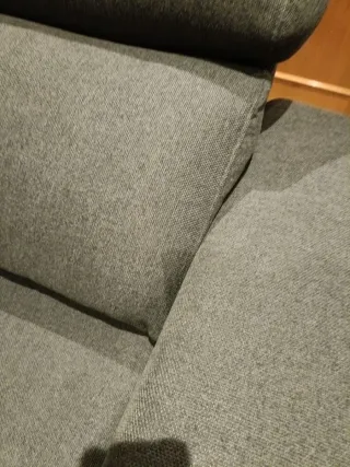 Sofá 2 plazas verde tela