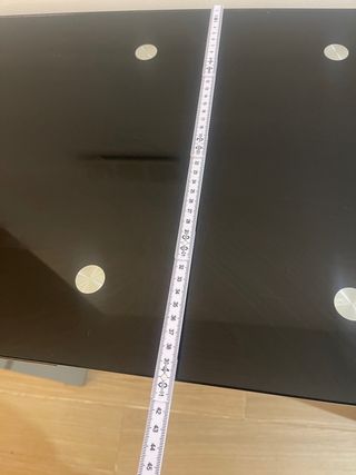 Mesa Cocina extensible Cristal Negro y 2 Sillas