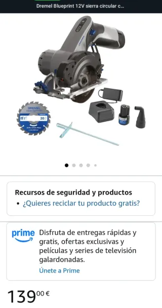 Sierra Compacta Dremel 12V Blueprint