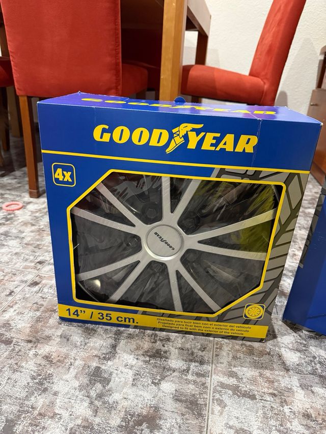 Tapacubos Goodyear 14 Kit 4uds Negro/Gris