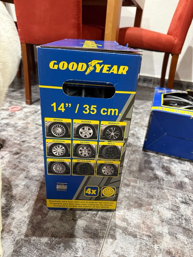 Tapacubos Goodyear 14 Kit 4uds Negro/Gris