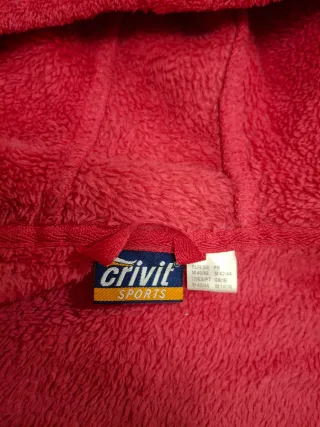 Chaqueta polar con capucha rosa talla M