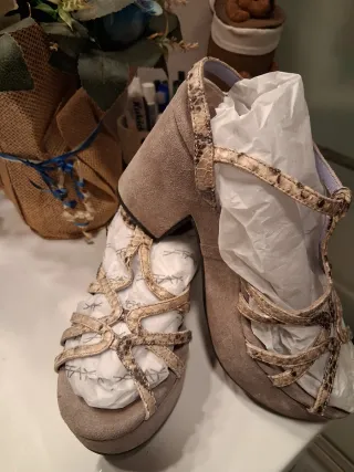 Sandalias C.Doux estampado serpiente