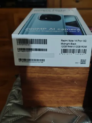 Xiaomi Redmi Note 14 Pro plus 5G 12/512 GB negro.