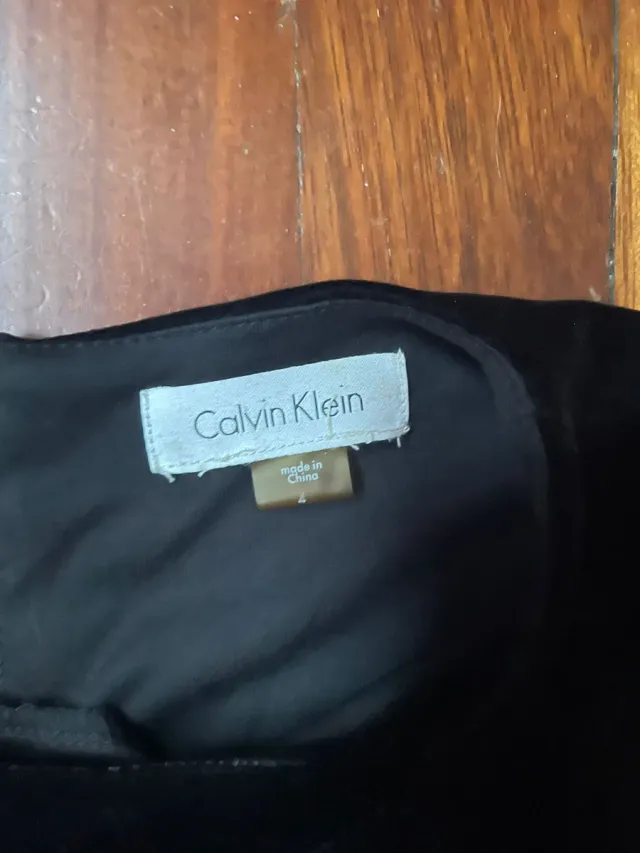 Tubino Velluto Nero Calvin Klein