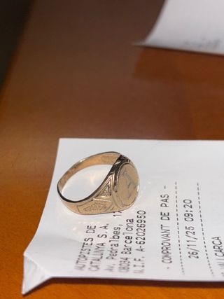 Anillo Sello Bañado en Oro 18K