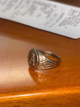 Anillo Sello Bañado en Oro 18K