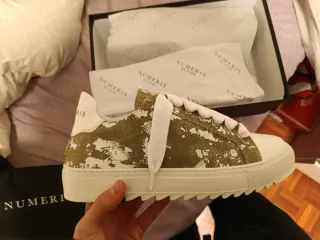 Zapatillas Numeris Verde y Blanco