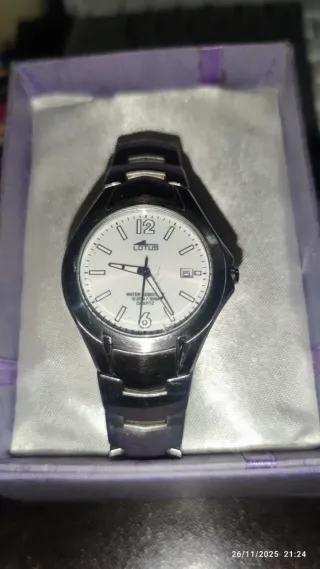 Reloj Lotus Hombre Esfera Blanca Acero