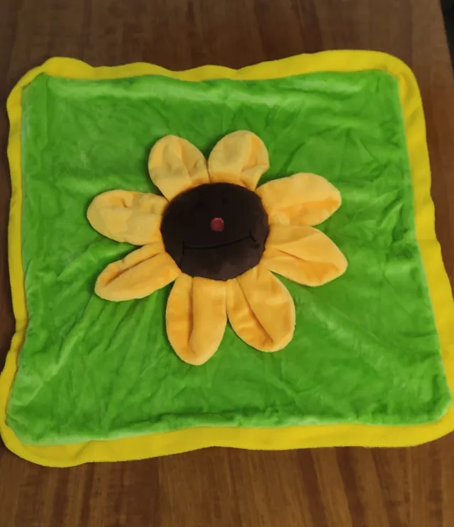 Funda de cojín de peluche flor
