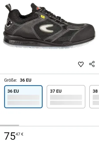 Zapatos de seguridad Cofra negros/grises