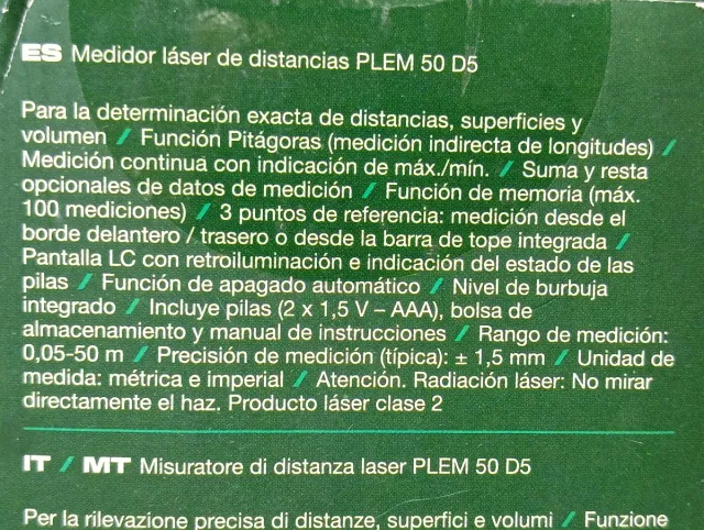 Medidor Láser Digital PARKSIDE