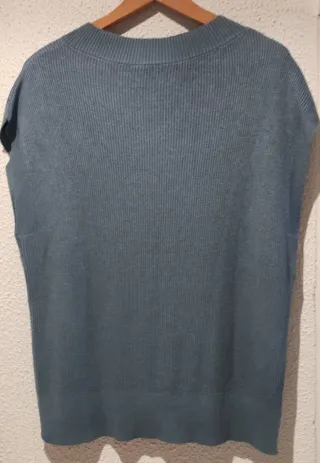 Chaleco punto mujer azul XXL