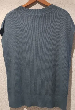 Chaleco punto mujer azul XXL