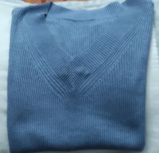 Chaleco punto mujer azul XXL