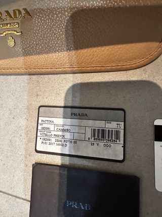 Bolso Prada Vitello Phenix Marrón Piel de terneto