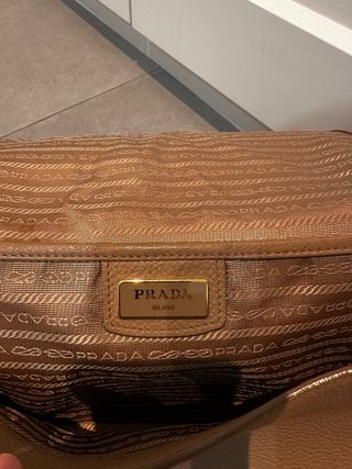 Bolso Prada Vitello Phenix Marrón Piel de terneto