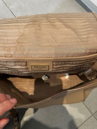 Bolso Prada Vitello Phenix Marrón Piel de terneto