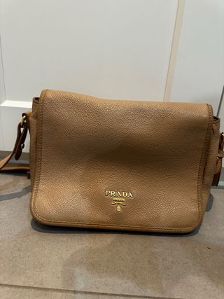 Bolso Prada Vitello Phenix Marrón Piel de terneto