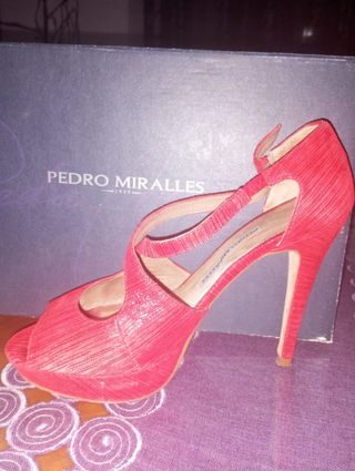Zapatos Pedro Miralles Rojos Tacon Plataforma