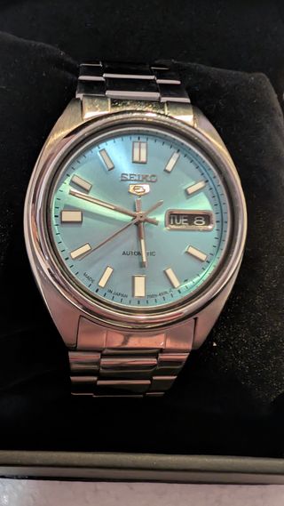 Orologio Seiko Automatico Quadrante Azzurro.