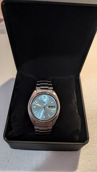 Orologio Seiko Automatico Quadrante Azzurro.