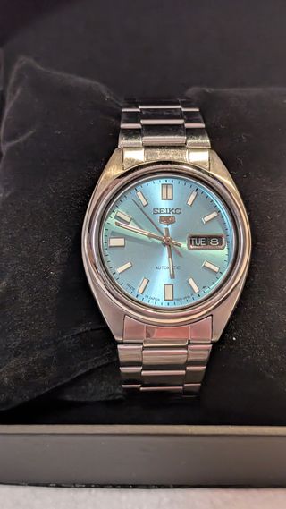 Orologio Seiko Automatico Quadrante Azzurro.