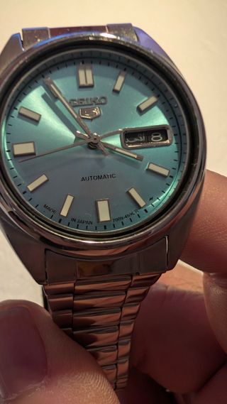 Orologio Seiko Automatico Quadrante Azzurro.