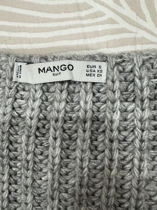 Jersey Mango trenzado gris
