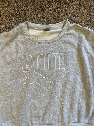 Sudadera Puma Gris Y2K Unisex