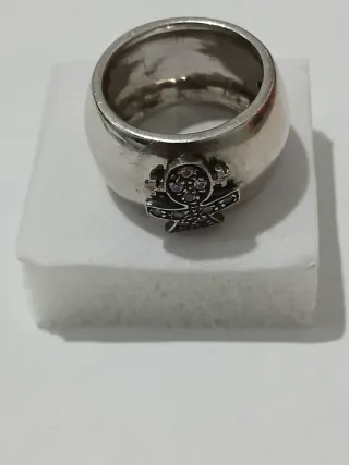 Anel Prata 925 Portuguesa com Contrastes