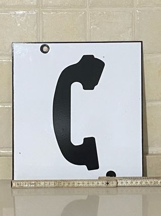 Insegna smaltata Telefono