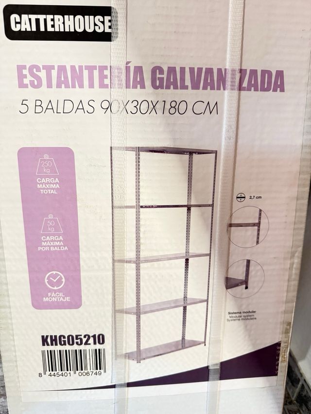 Estantería Metálica Galvanizada Catterhouse 5 Bald