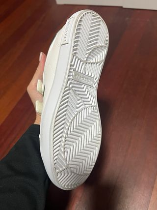 Tenis Lacoste niño velcro blanco talla 33