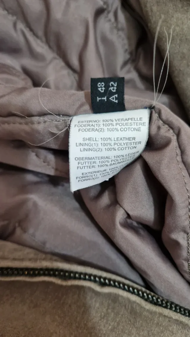 Giaccone donna vera pelle con collo di pelliccia