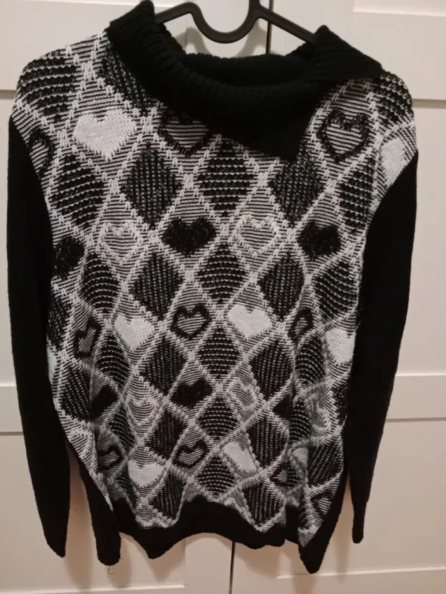 Jersey mujer cuello alto estampado