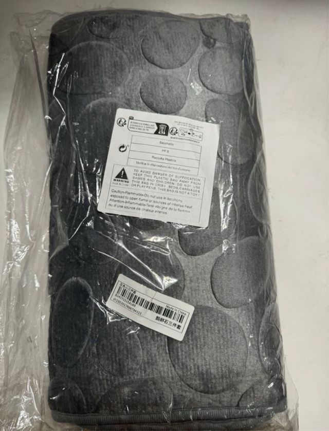 Pack 3 Jogo de tapetes de banheiro cinza