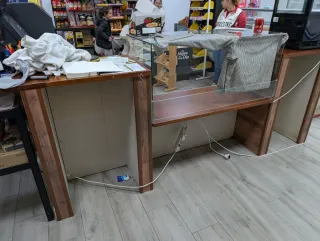 Mostrador Pladur con Panera mostrador de discapaci