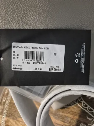 Bolso Emporio Armani Gris