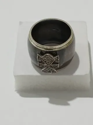 Anel Prata 925 Portuguesa com Contrastes