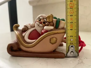 Slitta Babbo Natale Thun in ceramica