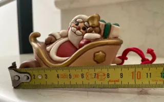 Slitta Babbo Natale Thun in ceramica