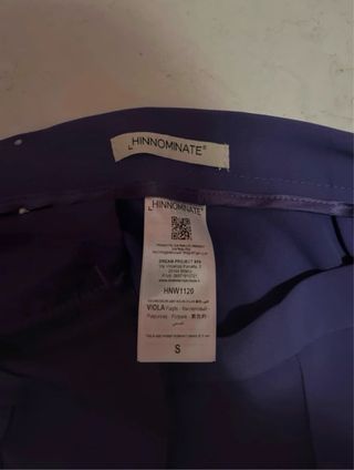 Pantaloni eleganti a zampa viola molto versatile