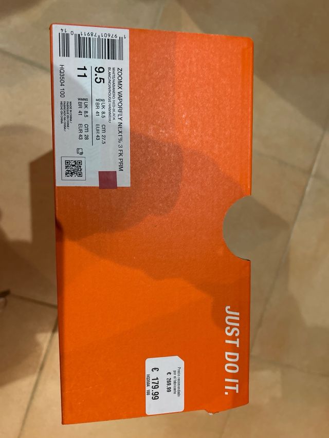 Nike Vaporfly Talla 43 Running. A estrenar.