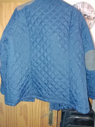 Chaquetón MIAO azul y gris mujer