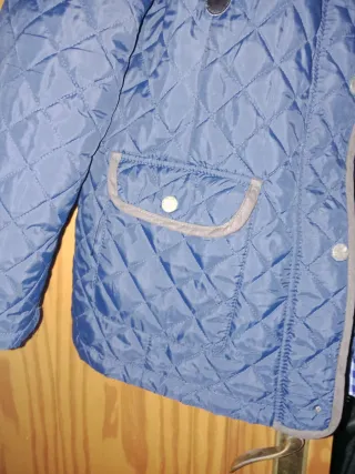 Chaquetón MIAO azul y gris mujer